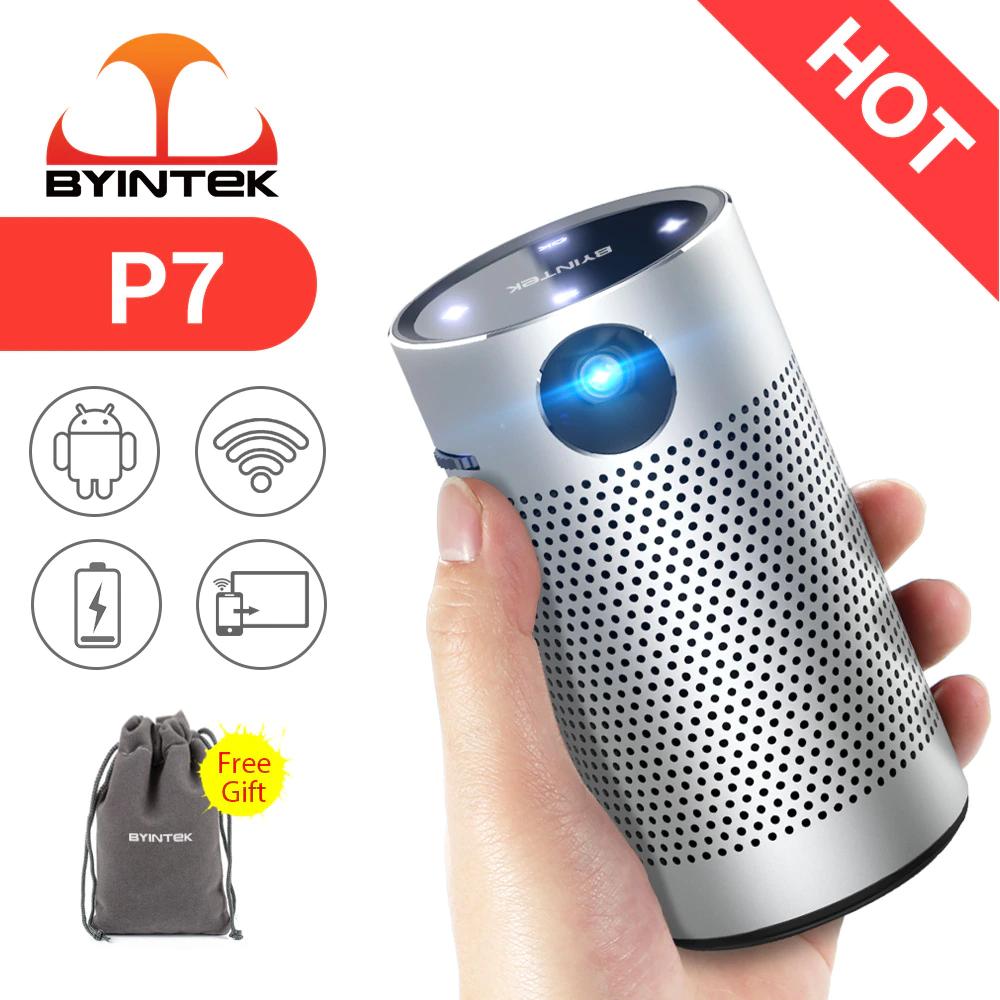 byintek p7 pocket portable pico smart android wifi 1080p 4k tv laser mini led ho