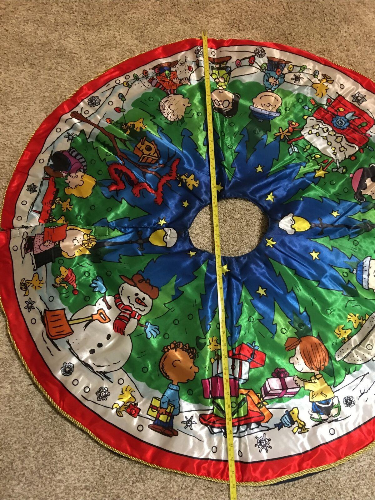 Charlie Brown PEANUTS 44" Tree Skirt LED LIGHTED Danbury Mint Battery Plug RARE!