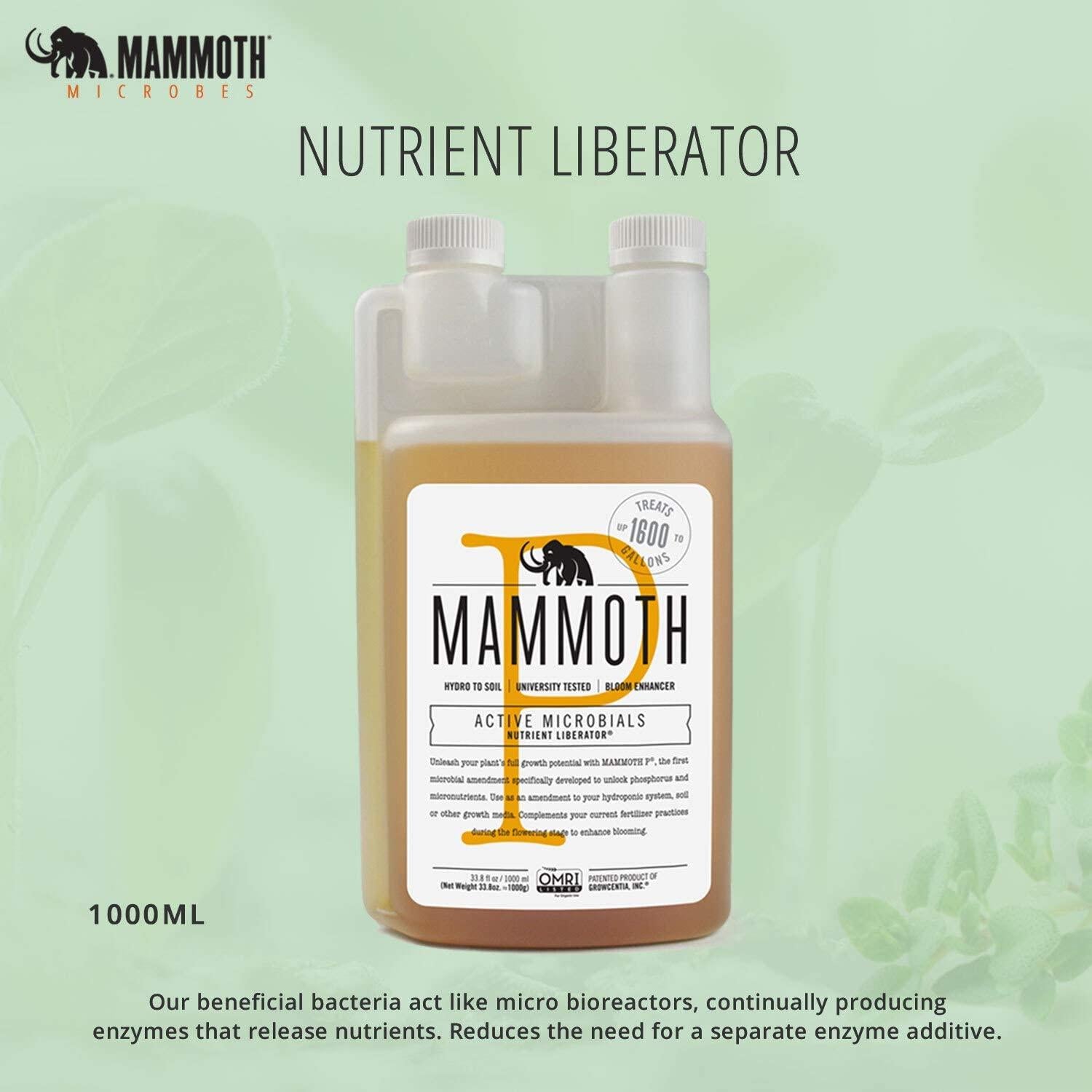 mammoth microbes organic bloom booster | hydroponic nutrient (1 litre -1000ml) | university developed and growers approved…