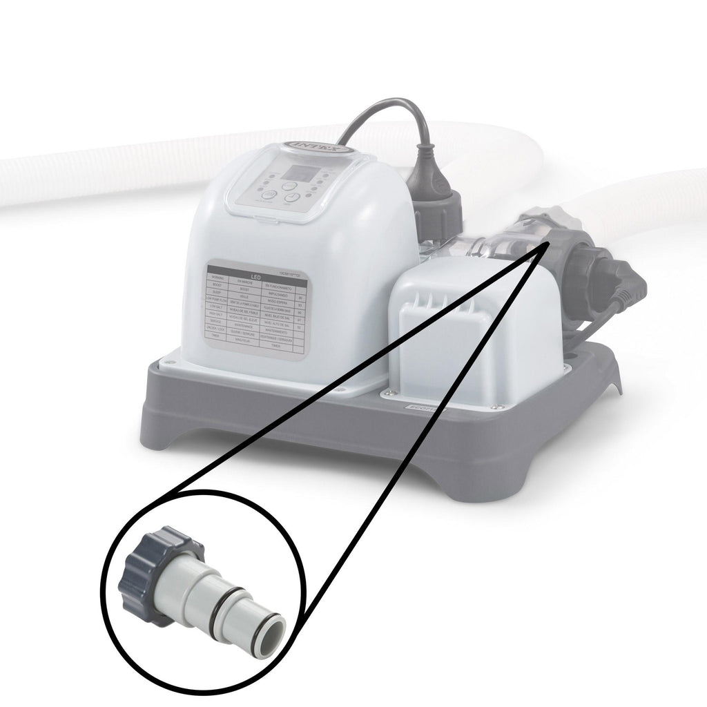 intex pool sand filter pump w/ automatic timer &amp; replacement hose adapter
