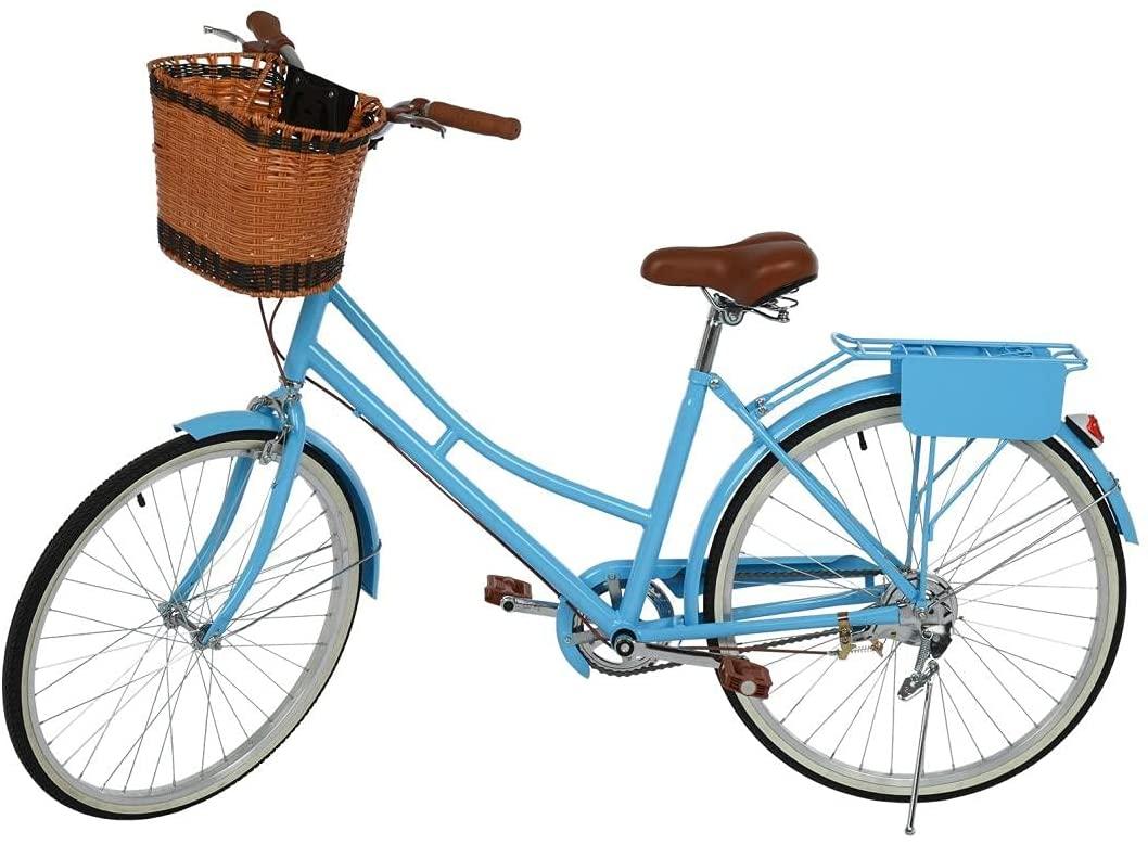 Kingtowag 26 Inch Ladies Bicycle Beach Cruiser Bicycle Excursion Bike Convenient and Fast for Women Cycling to Work Comfortable Seat(Us Storage)