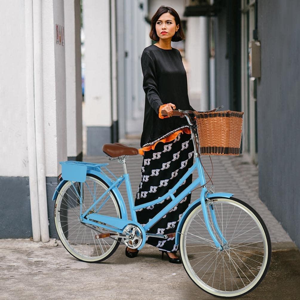Kingtowag 26 Inch Ladies Bicycle Beach Cruiser Bicycle Excursion Bike Convenient and Fast for Women Cycling to Work Comfortable Seat(Us Storage)