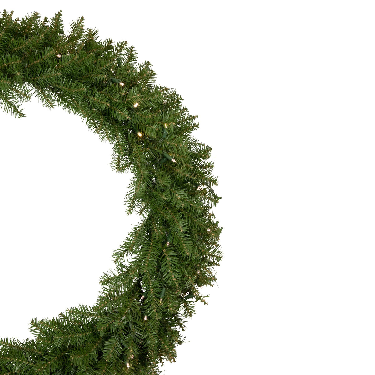Pre-Lit Rockwood Pine Artificial Christmas Wreath, 36-Inch, Warm White LED Lights
