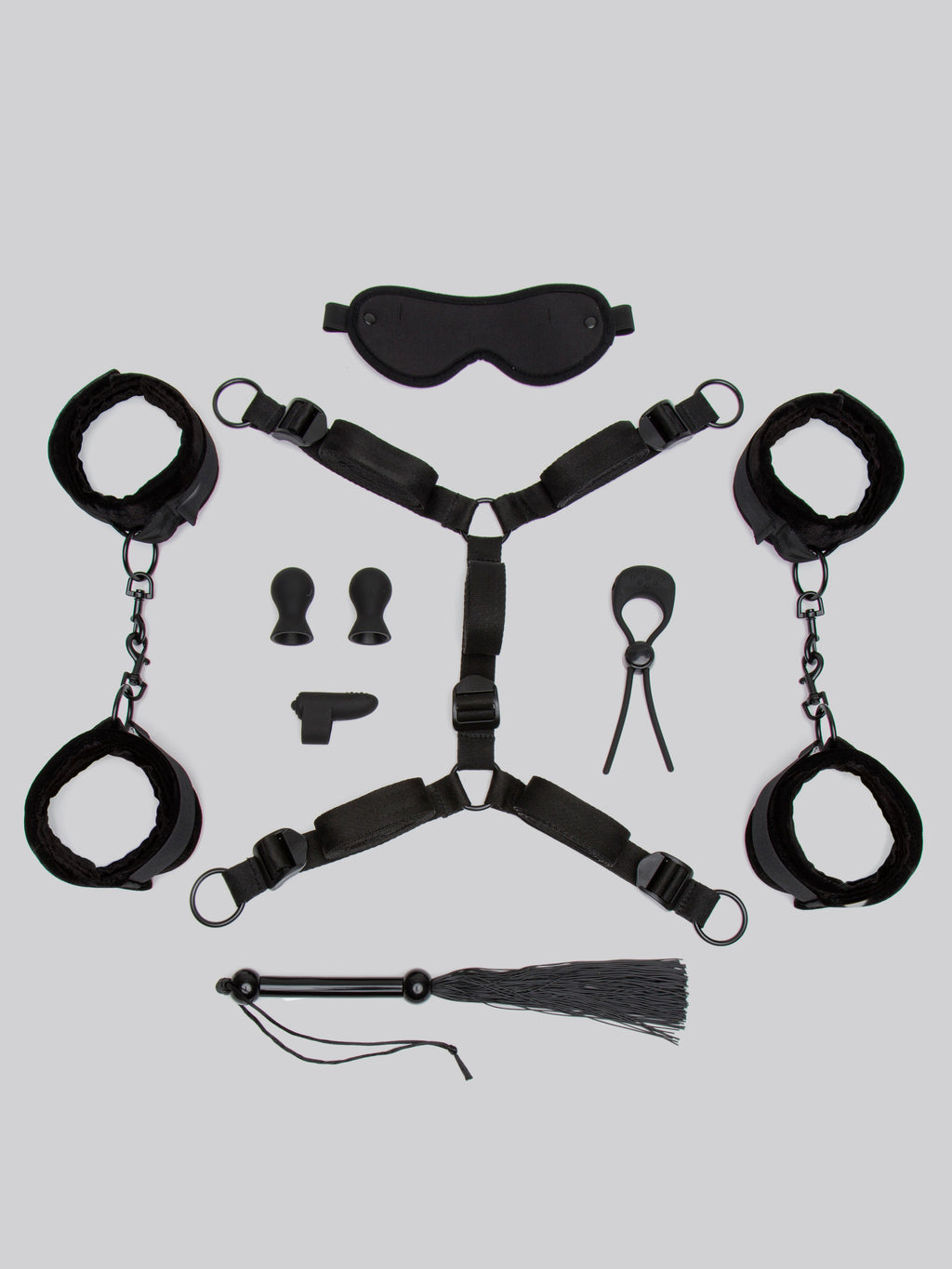 Lovehoney All Tied Up Bondage Play Kit (8 Piece), Black