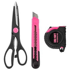 39pcs Pink Household Tool Set, Essential Hand Tool Kit with Plastic Toolbox for Home Repairs, DIY & Crafts, Perfect for Students & Everyday Use