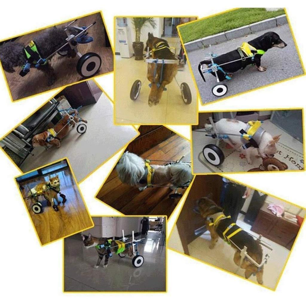 CHZHUTUI Pet Disabled Dog Wheelchair 4 Wheel Moped Adjustable Aluminum Medical Wheelchair Rear Leg Rehabilitation Training LarScooter