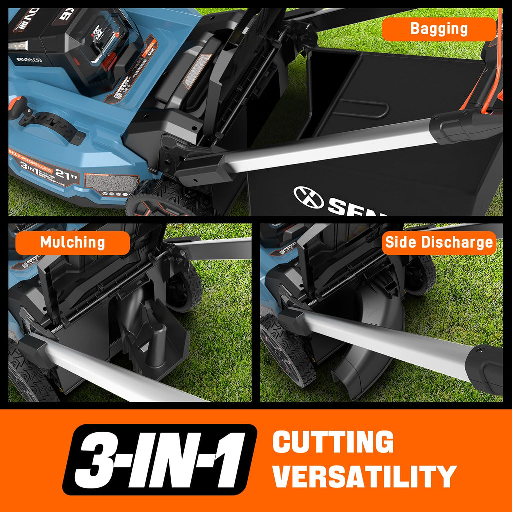 X6 60V Max 21" Self-Propelled Mower, 3-in-1 w/ 8Ah Battery &amp; Charger, Smart Display, 7-Level Adj. (Note: Battery &amp; Mower Shipped Separately)