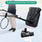 MARNUR Basketball Hoop Portable Basketball Goal System with Adjustable Height with Big Backboard &amp; Wheels and LarBase for Youth &amp; Adults Family Indoor Outdoor