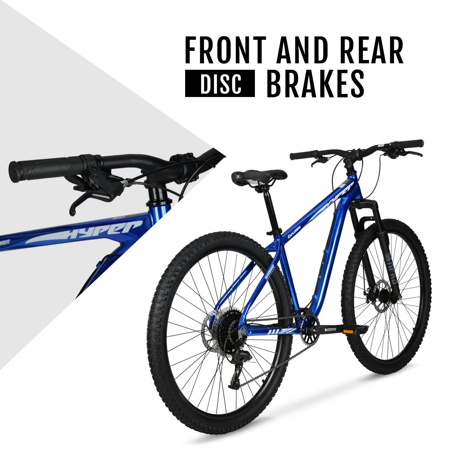 Hyper Bicycles Men's 29" Explorer Mountain Bike, Hard Tail, Blue