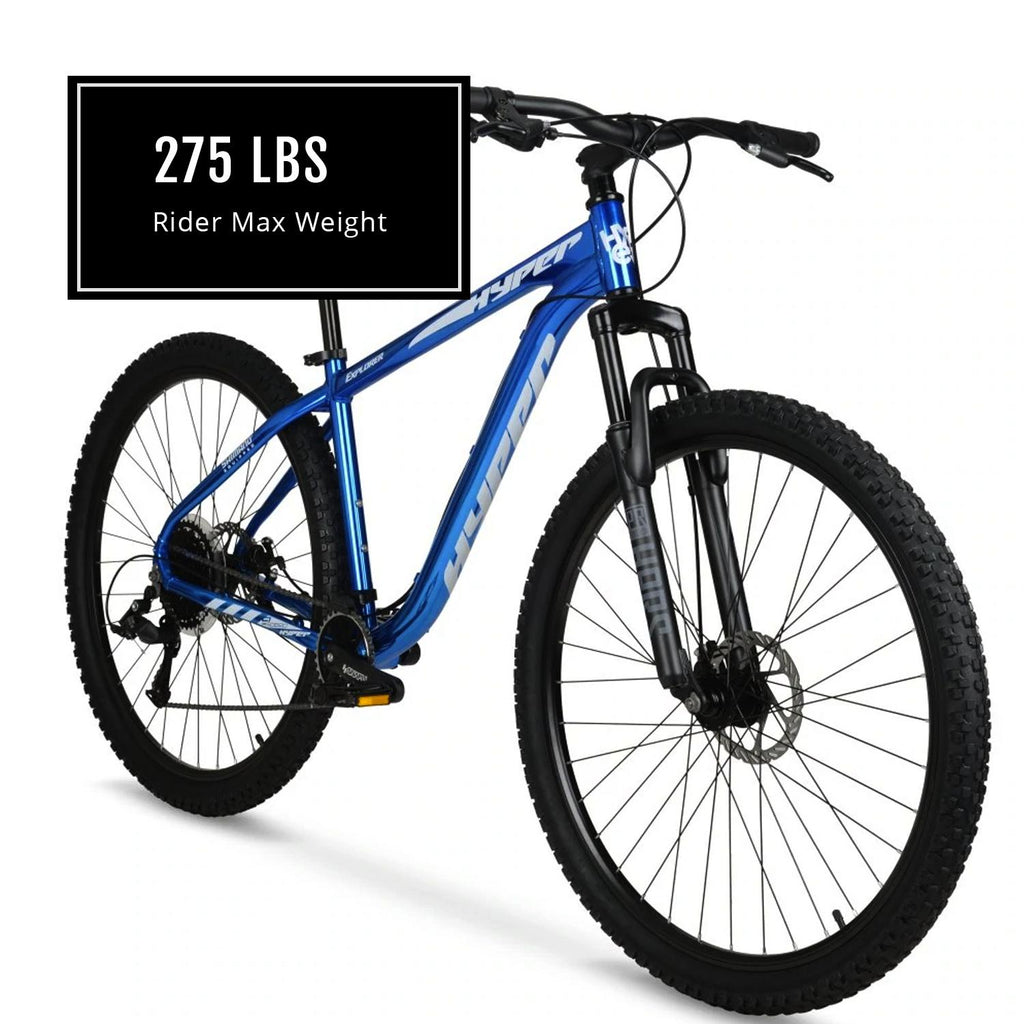 Hyper Bicycles Men's 29" Explorer Mountain Bike, Hard Tail, Blue