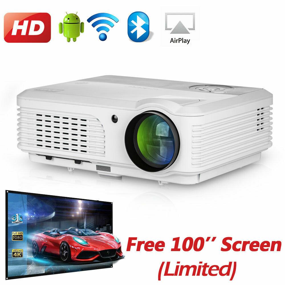 1080p android smart projector wifi home theater proyector movie video tv netflix
