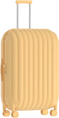 Hardside Lightweight Suitcase Luggage - Overhead Durable Travel Bag with Spinner Wheels,TSA Lock, Yellow, Checked-Large 28-Inch, 98L