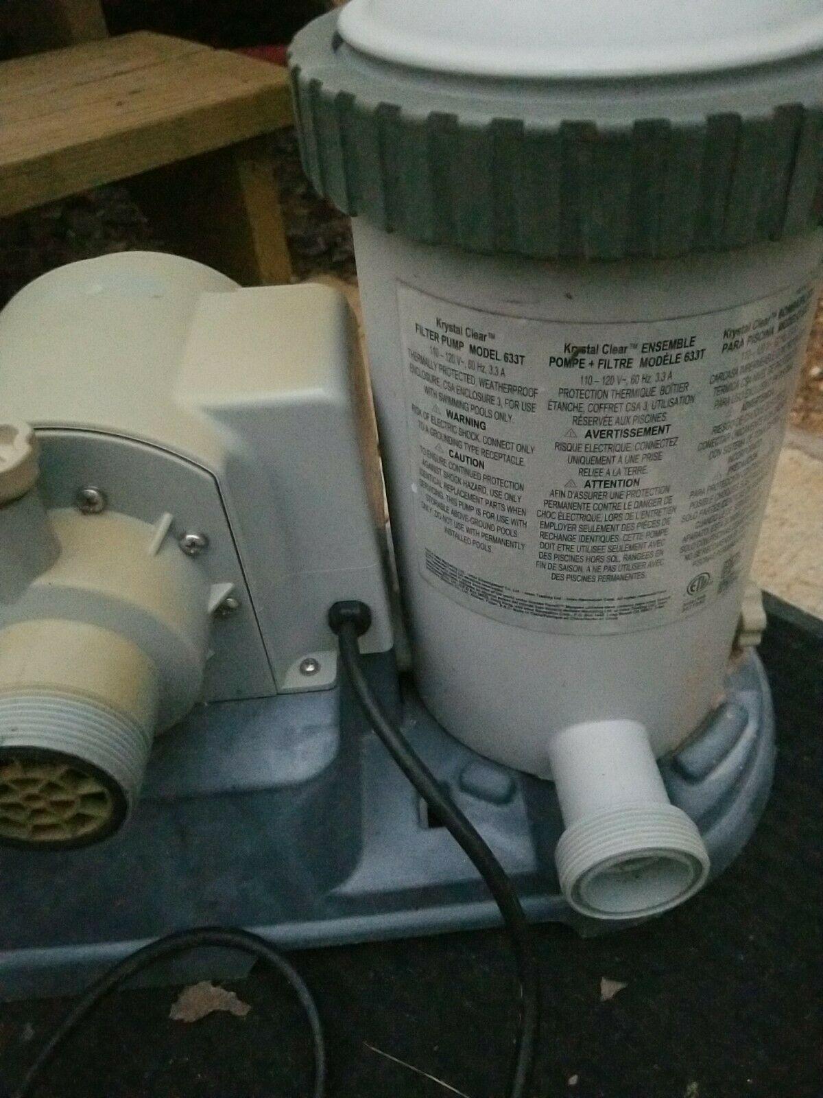 intex 28633eg 2500 gph above ground swimming pool cartridge filter pump 633t