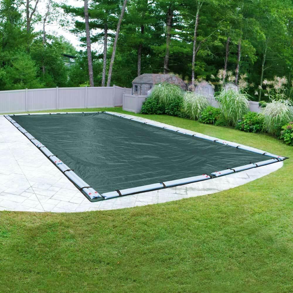 20' x 40' rectangle in-ground swimming pool winter cover 15 year - teal green
