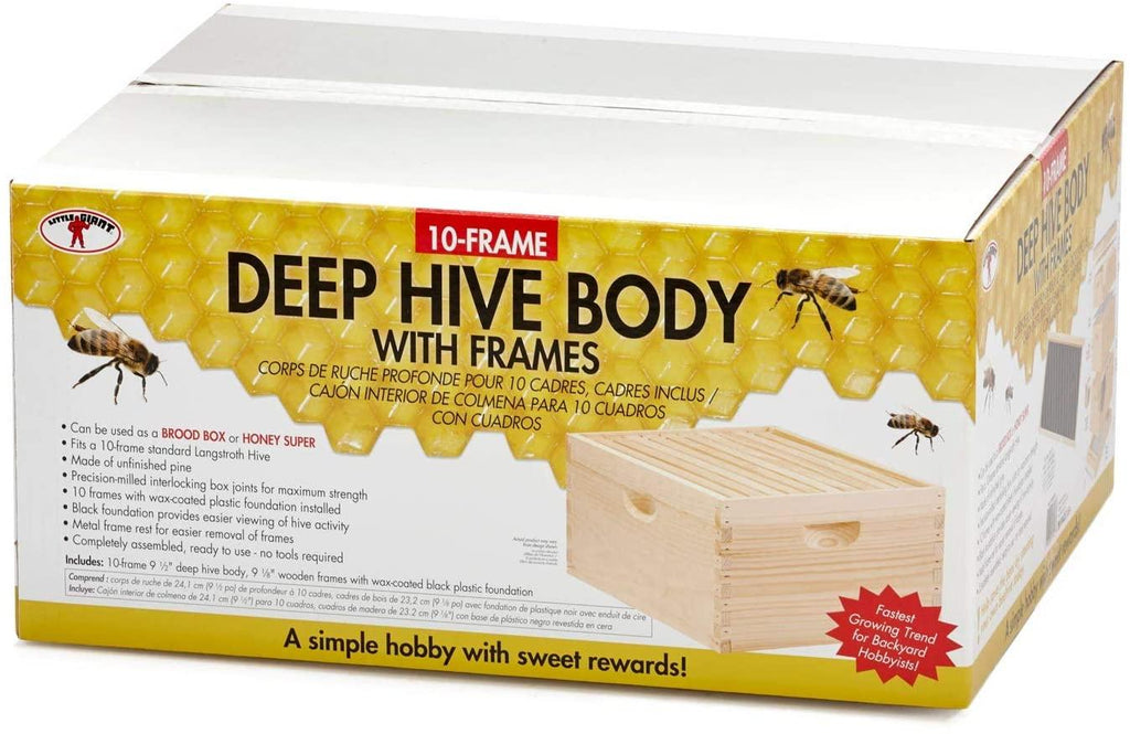 little giant 10-frame deep hive body beehive body with frames for beekeeping (item no. deepbox10)