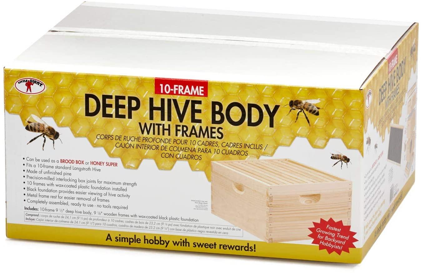 little giant 10-frame deep hive body beehive body with frames for beekeeping (item no. deepbox10)
