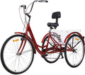 ABORON 24-Inch 7 Speed Adult Tricycles , 3-Wheels Cruiser Bike with Basket, Trikes for Women, Men, Seniors,Adult Bicycle