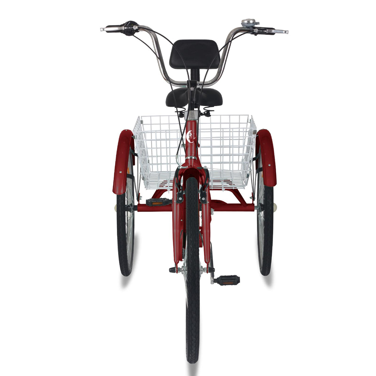 ABORON 24-Inch 7 Speed Adult Tricycles , 3-Wheels Cruiser Bike with Basket, Trikes for Women, Men, Seniors,Adult Bicycle