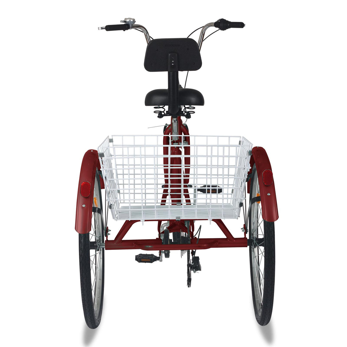 ABORON 24-Inch 7 Speed Adult Tricycles , 3-Wheels Cruiser Bike with Basket, Trikes for Women, Men, Seniors,Adult Bicycle
