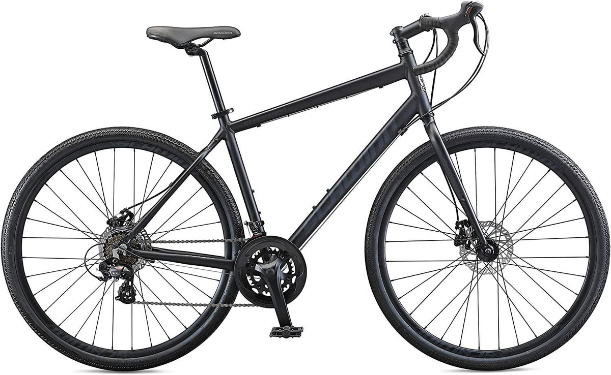 Schwinn Sporterra Adventure Adult Gravel Bike, 14 Speeds, 700c Wheels, Light Weight Aluminum Frame, Black