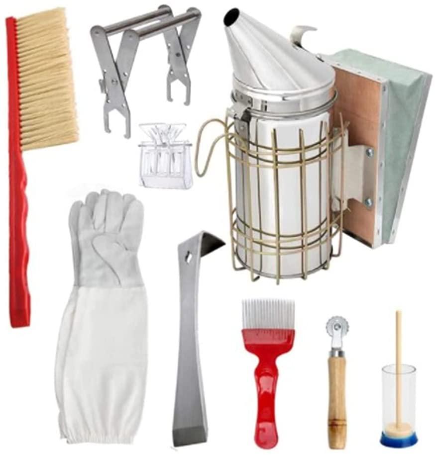 sanghai beekeeping supplies tools kit bee hive smoker brush gloves scraper honey knife b