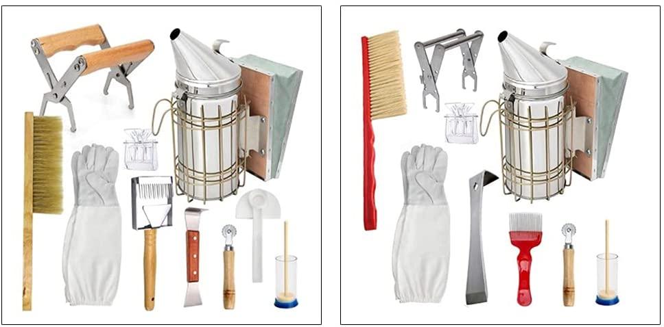 sanghai beekeeping supplies tools kit bee hive smoker brush gloves scraper honey knife b
