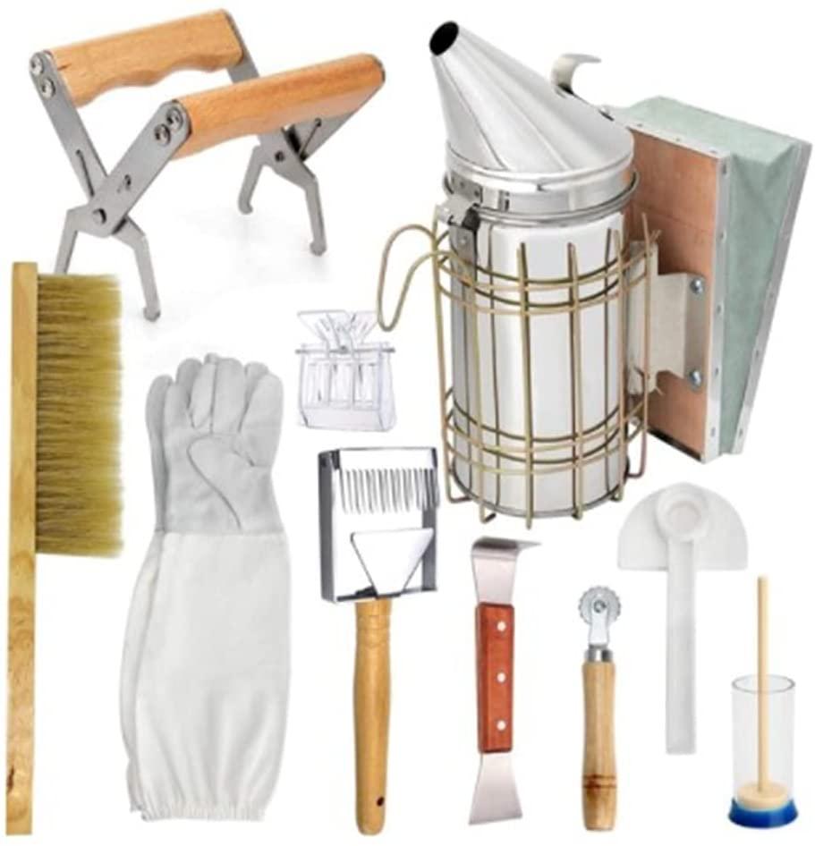 sanghai beekeeping supplies tools kit bee hive smoker brush gloves scraper honey knife b