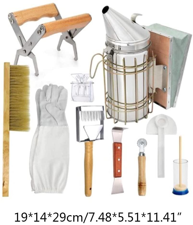 sanghai beekeeping supplies tools kit bee hive smoker brush gloves scraper honey knife b