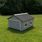 My Robot Home Plus Robotic Mower Shed, 43x37x29in, Weatherproof Garafor Luba,  Automower, , and More (Grey &amp; White)