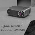 10000:1 4k projector native 1080p home theater 200'' display movie tv 8500lms