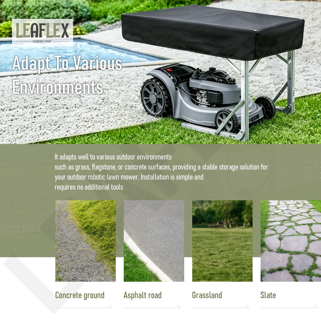 Robot Lawn Mower Garage, Waterproof Outdoor Shelter &amp; Carport for Most Robotic Mowers, Universal Easy Setup Rain Protection Panel Awning Shed, 19" W x 30" L x15.7 H