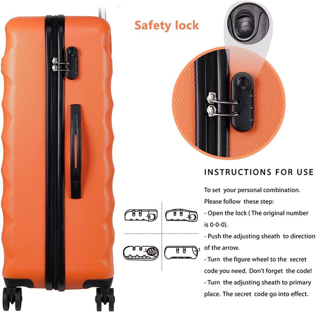 Anti-scratch ABS Material Hardside Spinner luggage, 28inch luggage, Wear-resistant, Lightweight Spinner Suitcase