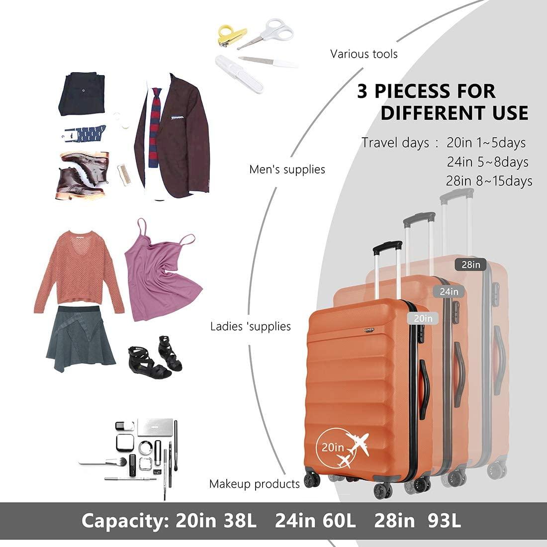 Anti-scratch ABS Material Hardside Spinner luggage, 28inch luggage, Wear-resistant, Lightweight Spinner Suitcase