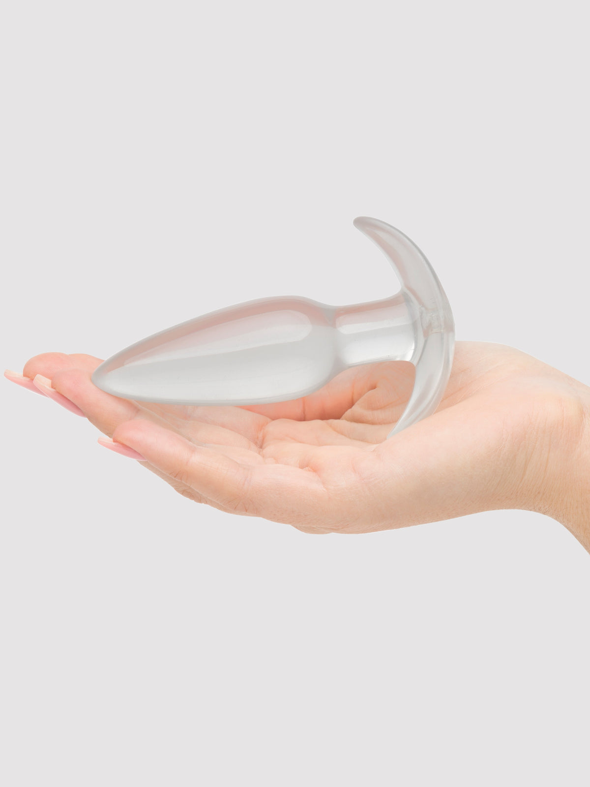 BASICS Clear T-Bar Butt Plug, Clear