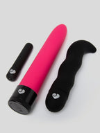 Lovehoney First Time Fun Vibrator Starter Kit (4 Piece), Black | Black
