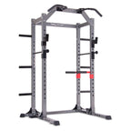 Body Power Deluxe Rack Cawith Accessories, Safety Bars, Floor-Mount Anchors PBC5380 with 800 Lbs. Capacity