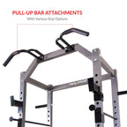 Body Power Deluxe Rack Cawith Accessories, Safety Bars, Floor-Mount Anchors PBC5380 with 800 Lbs. Capacity