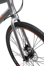 Schwinn Phocus 1500 Flat Bar Sport Fitness Hybrid Bikes, 17-Inch/Small Step-Through or 19-Inch/LarStep-Over Aluminum Frame with  24-Speed Drivetrain, Disc Brakes, and 700c Wheels, Matte Grey