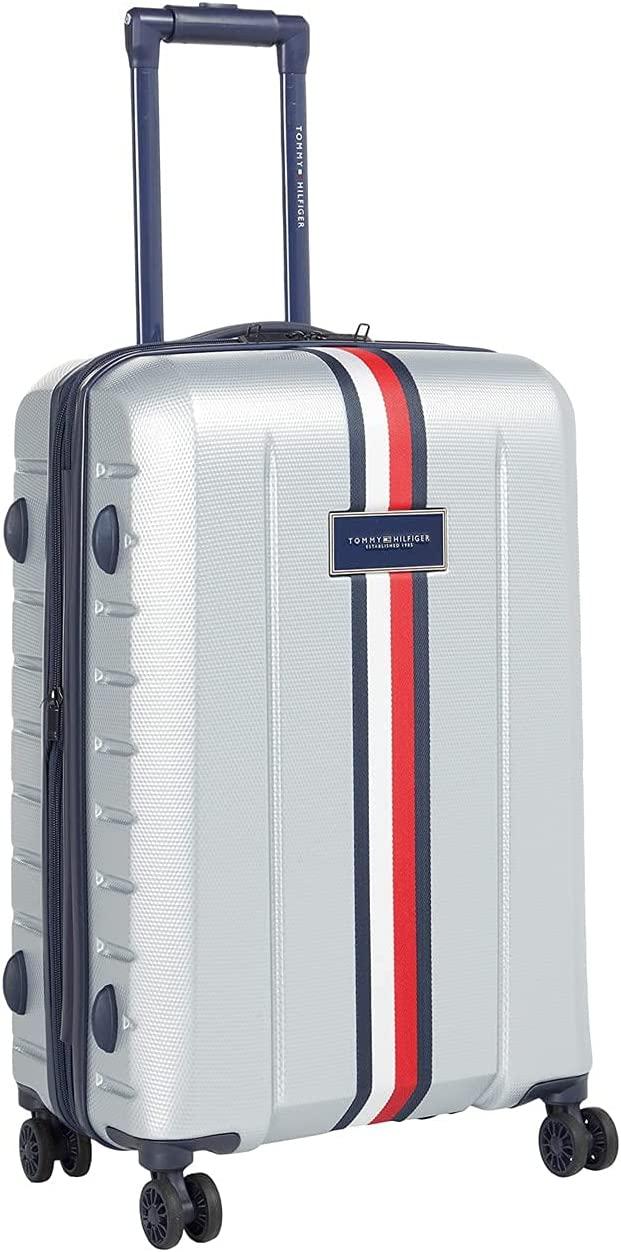 Riverdale Hardside Spinner Luggage, Silver, Checked-Medium 25-Inch