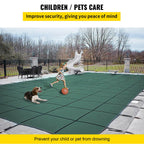vevor pool safety cover 16x32 ft w/center step rectangular swimming pond winter