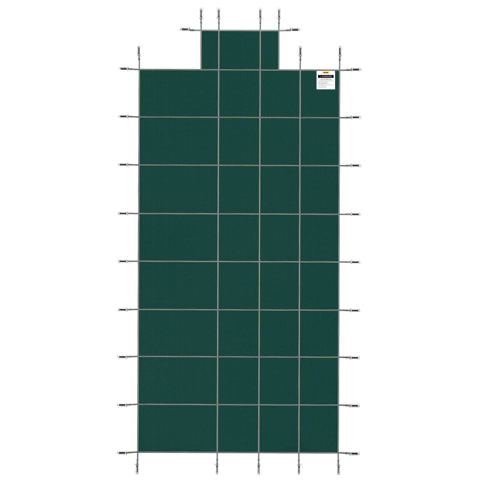 vevor pool safety cover 16x32 ft w/center step rectangular swimming pond winter