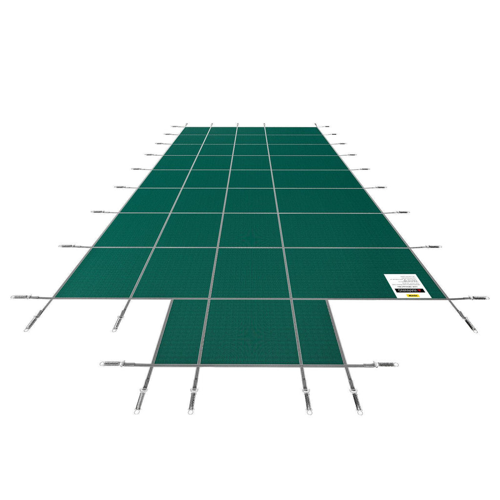 vevor pool safety cover 16x32 ft w/center step rectangular swimming pond winter