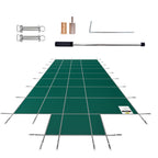 vevor pool safety cover 16x32 ft w/center step rectangular swimming pond winter