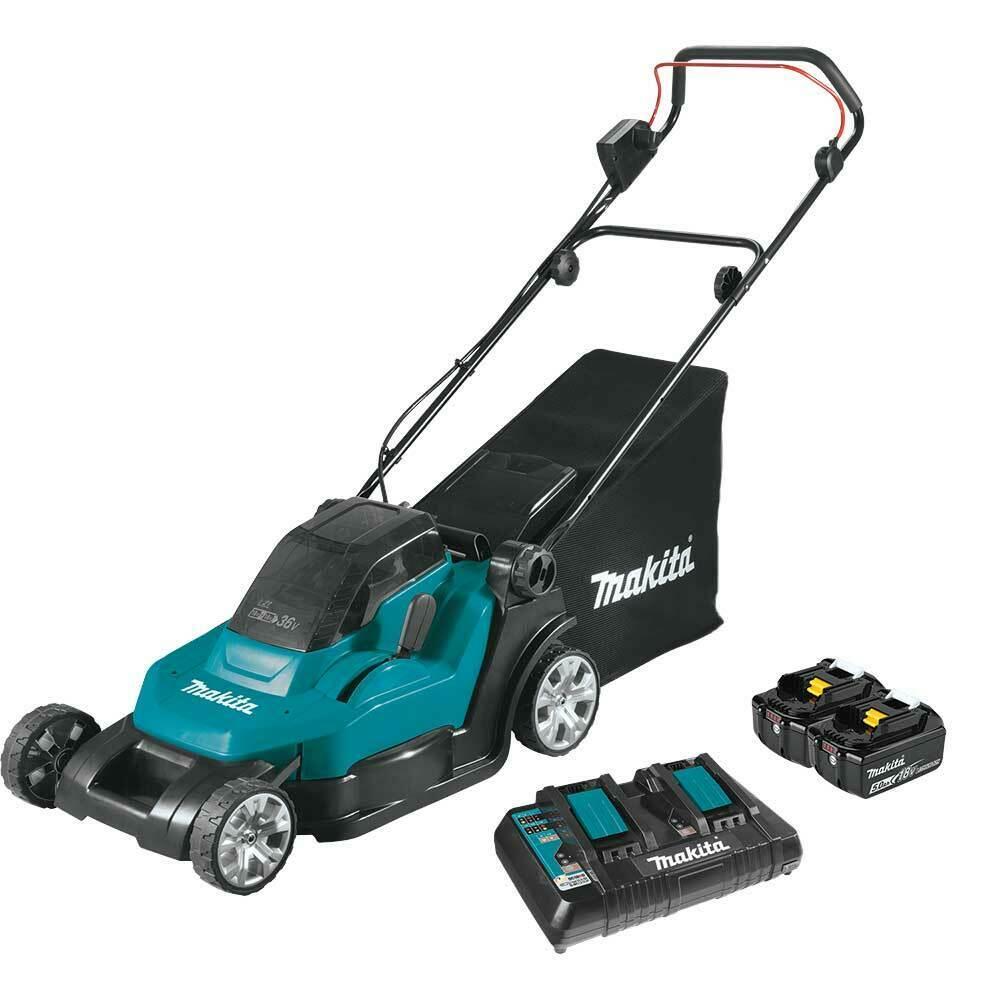 Makita XML05PT 18V X2 36V 17" LXT Li-Ion Cordless Residential Lawn Mower Kit