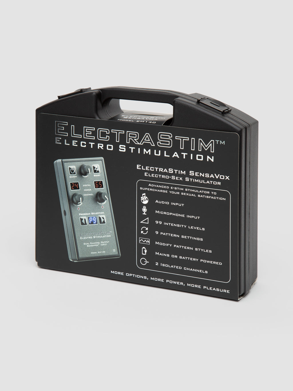 ElectraStim EM140 SensaVox Power Unit Dual Channel Electrosex Kit, Black