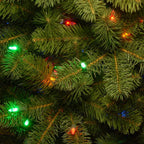 6.5 ft. Downswept Douglas Pencil Slim Fir Artificial Christmas Tree with Dual Color LED Lights