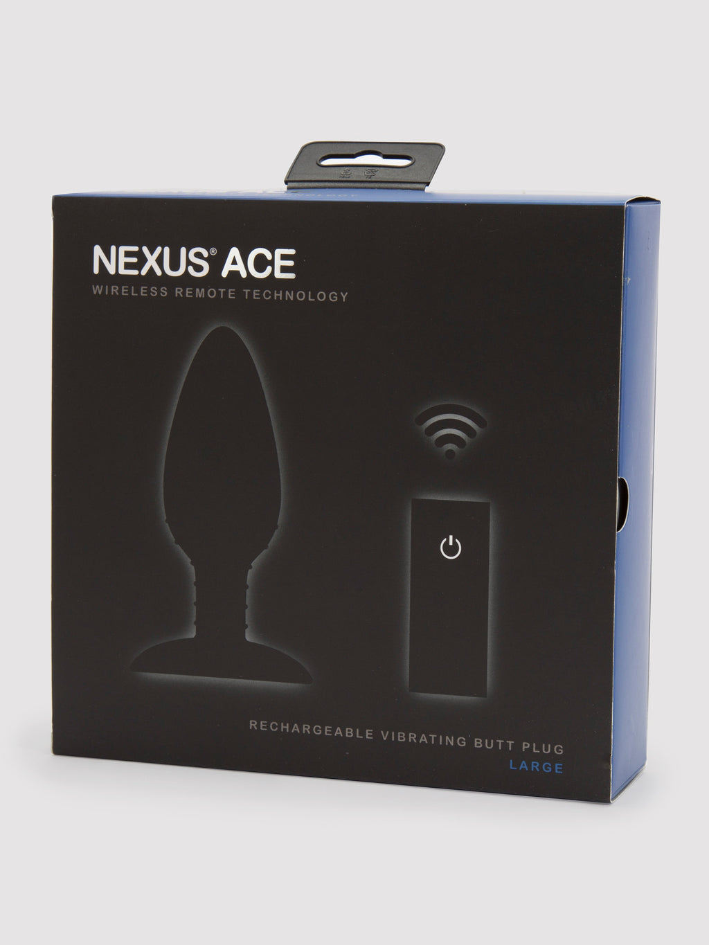 Nexus Ace Large Extra Quiet Remote Control Vibrating Butt Plug 5 Inch, Black