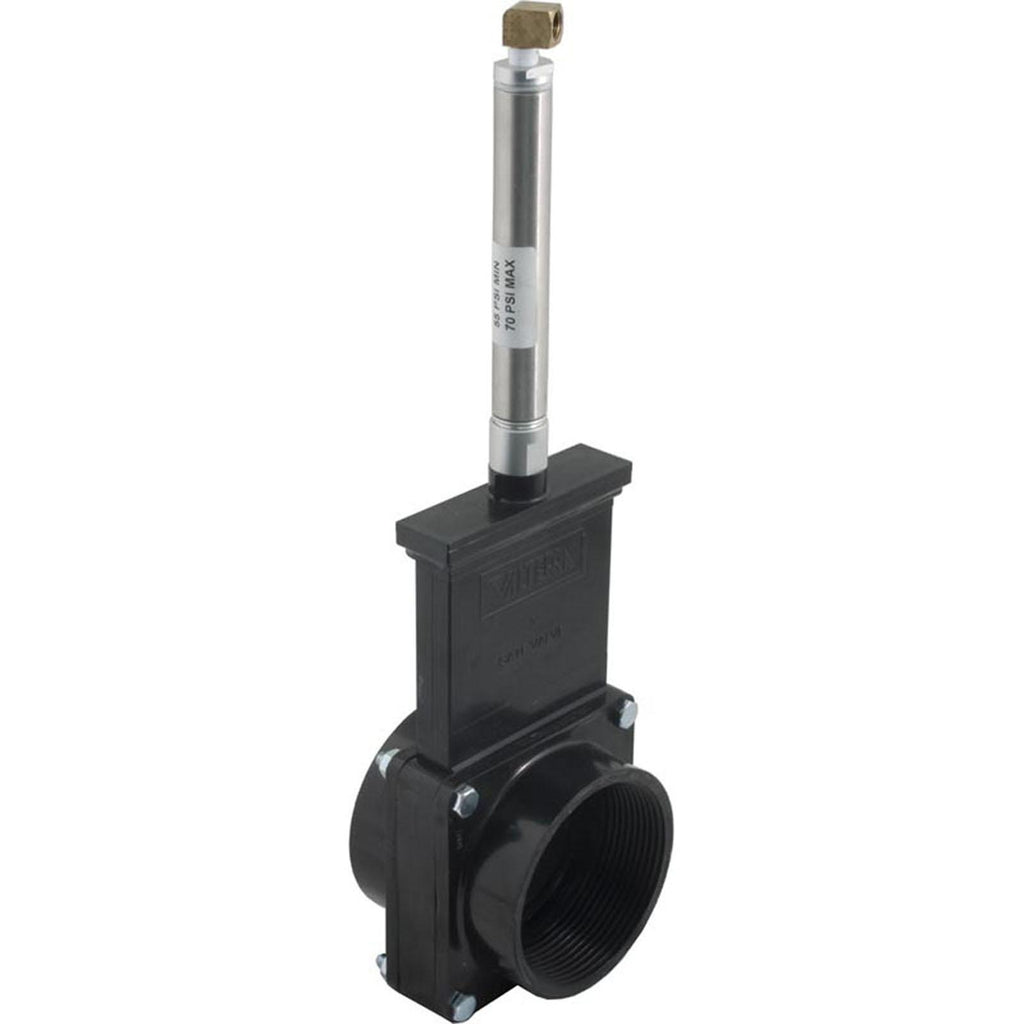 Valterra Products Gate Valve, 3 pc Pneumatic, Valterra, 3"fpt x 3"fpt, 30psi