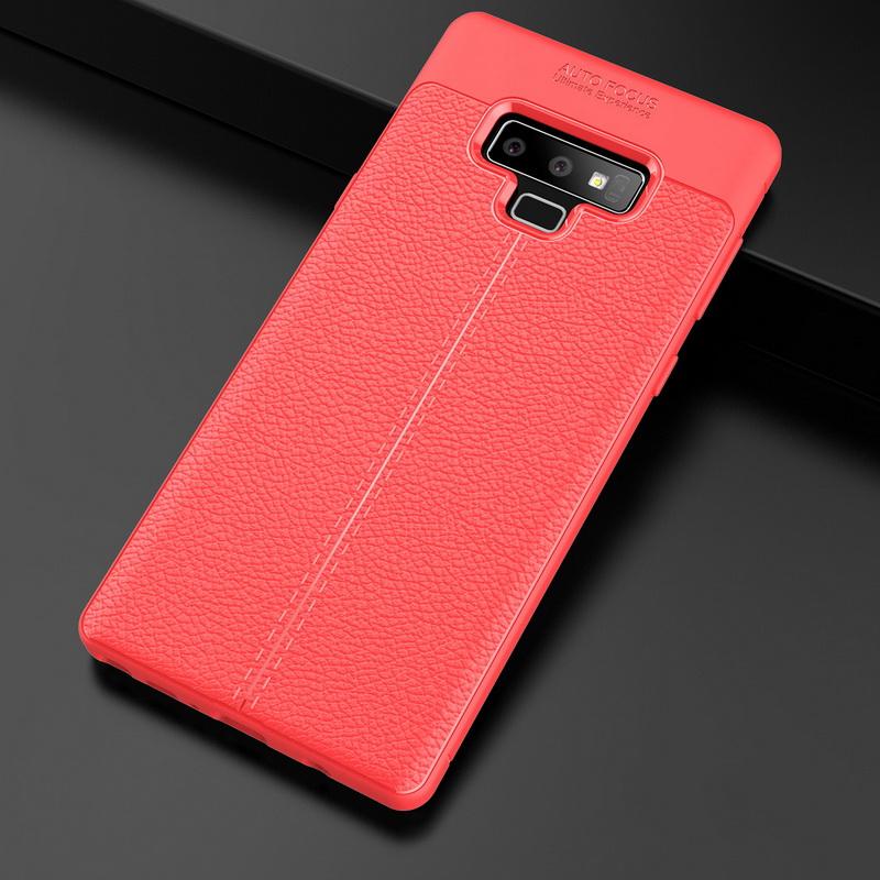 Phone Case - Luxury Litchi Leather Soft Silicon Anti-knock Cover For Samsung Note 9/8 S9 S8/Plus