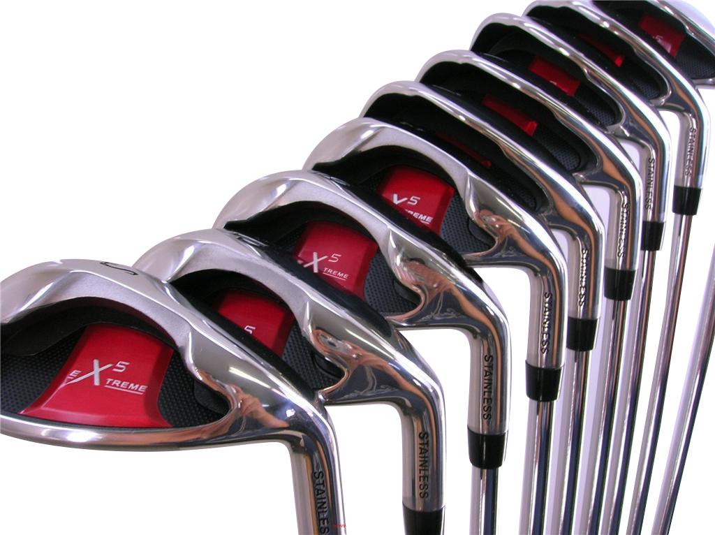 Extreme X5 Wide Sole iBRID Iron Set Senior Men's Complete 8-Piece Iron Set (4-SW) Right Handed Senior Flex A Flex Club